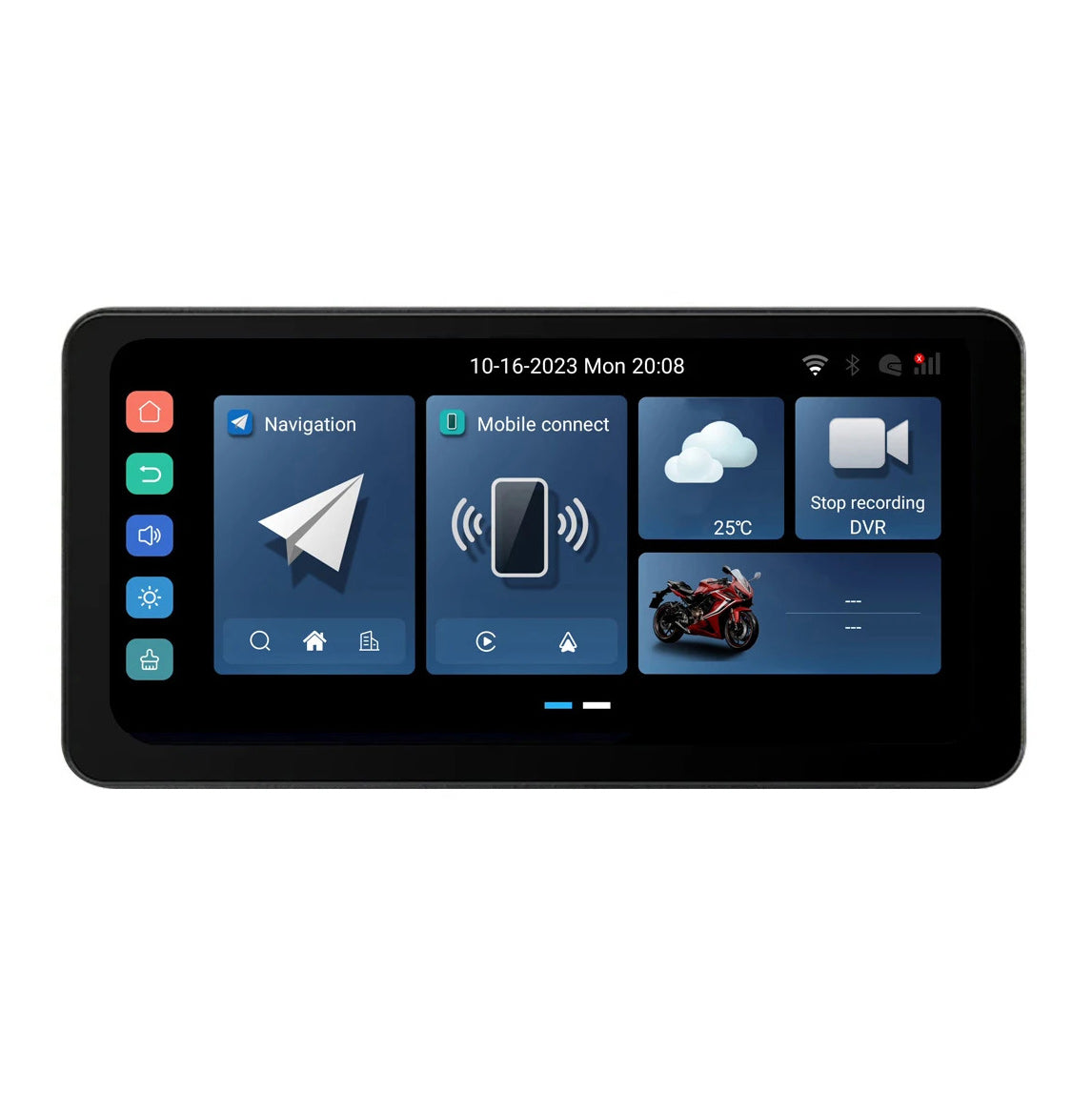 ⌛Offerta del giorno🔥PCarPlay Lite C5 Ultra Moto Android 12 Schermo Display GPS con Telecamera DVR