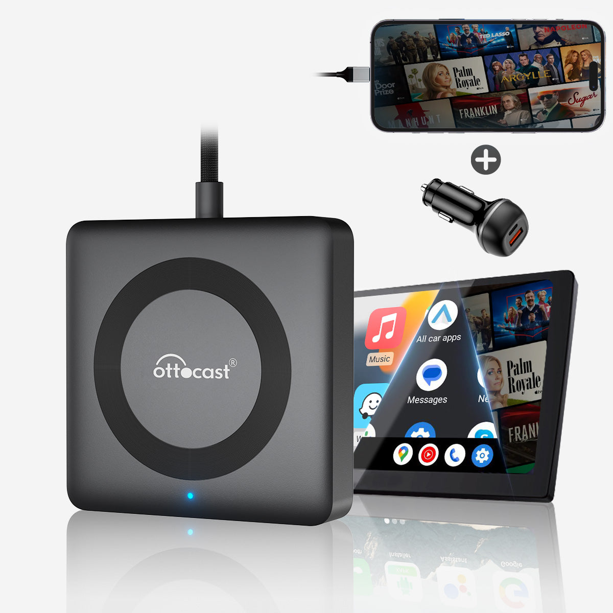 🎁Christmas 55% off🔥Car Tv Mate Max - Wireless CarPlay & Android Auto with HDMI Multimedia