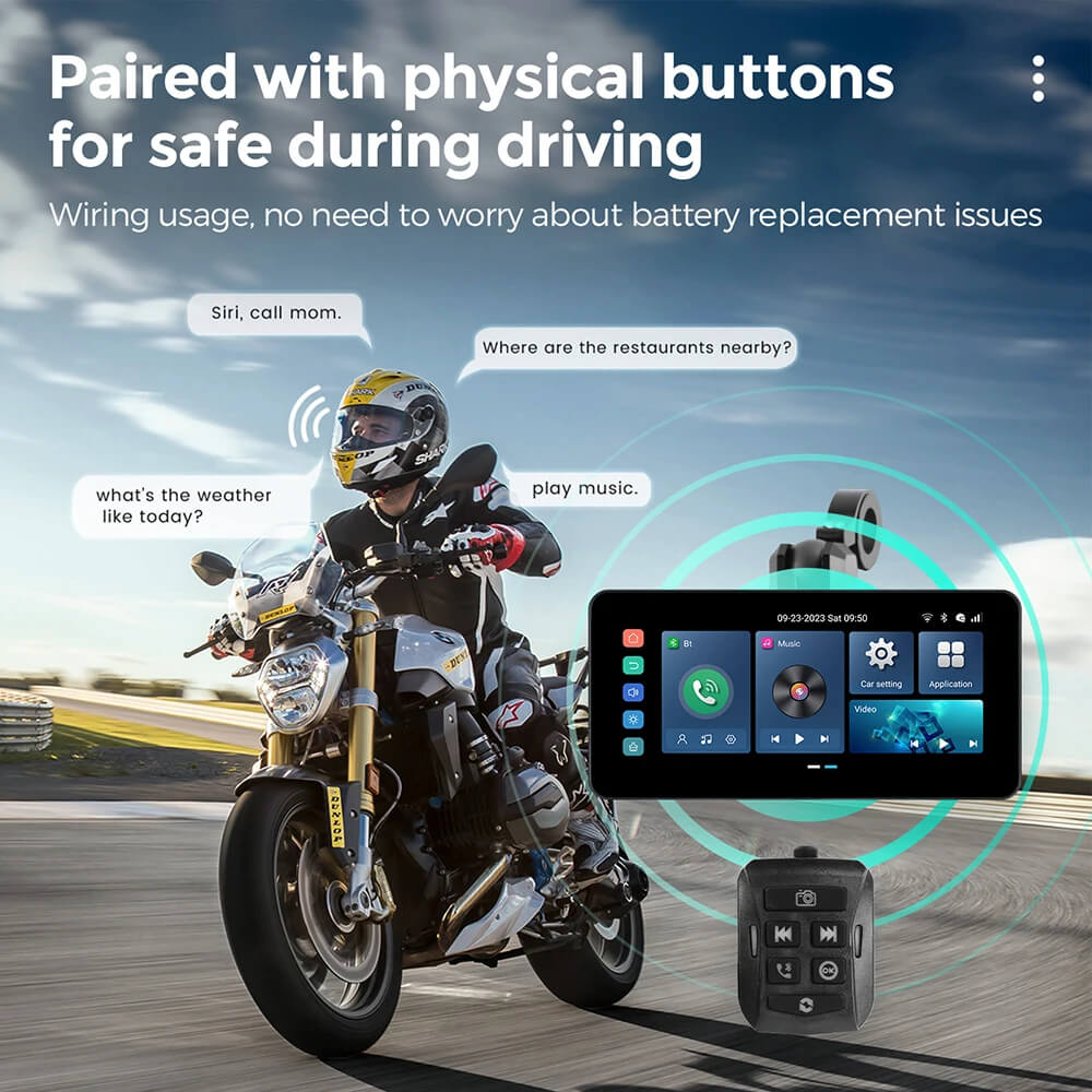 ⌛Today's Special🔥PCarPlay Lite C5 Ultra Motorcycle Android 12 GPS Display Screen With DVR Camera