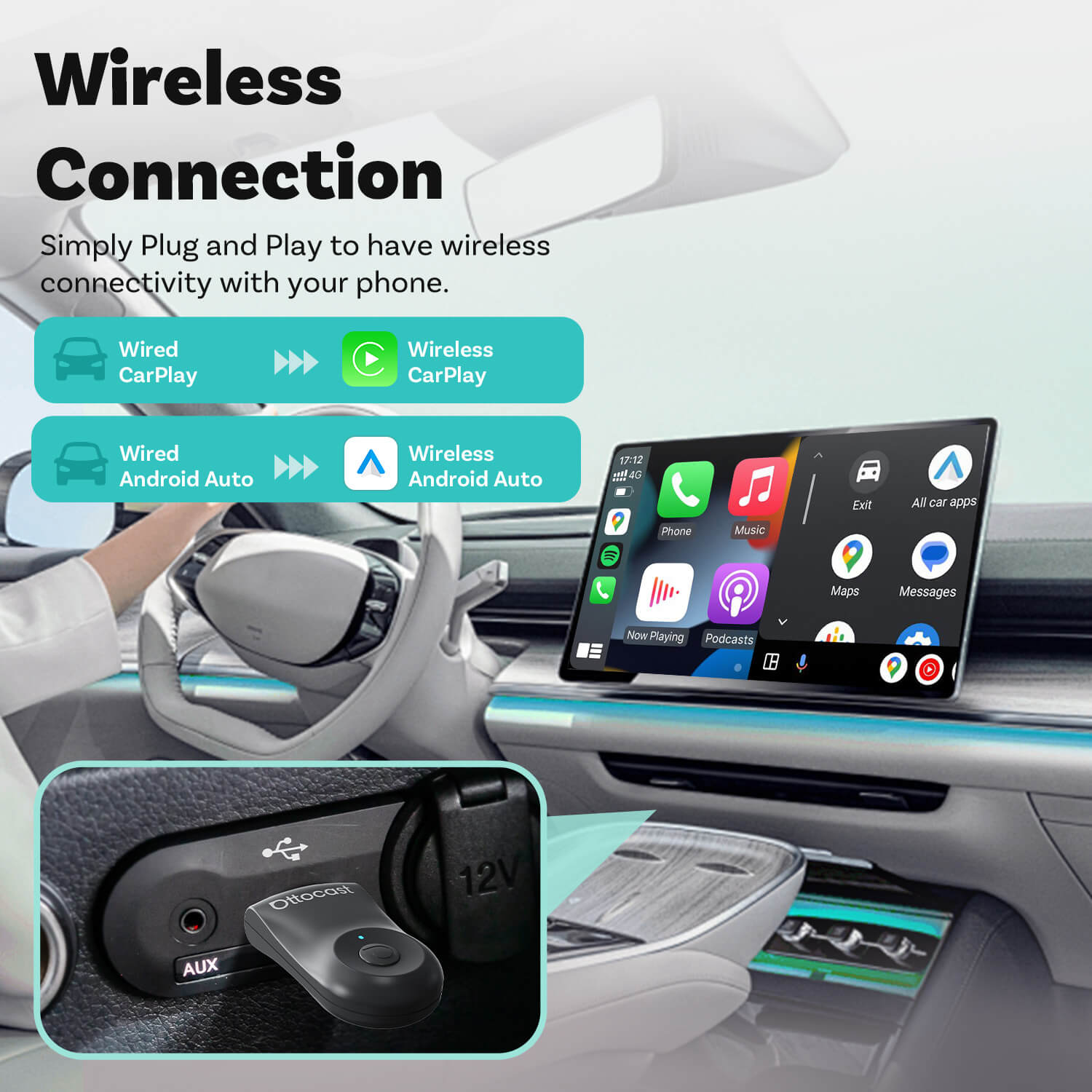 ⏳ 6-Hour Flash Deal! Don’t Miss Out! 💥Mini Wireless CarPlay/Android Auto