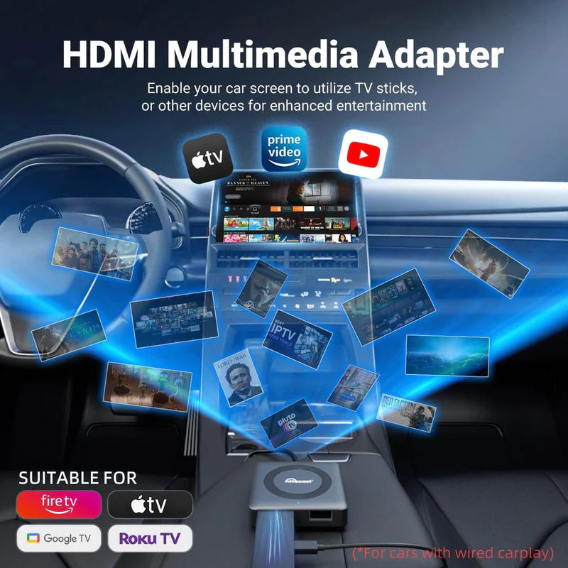 ⌛Today's Special🔥Car TV Mate Pro- HDMI Multimedia & Wireless CarPlay Adapter