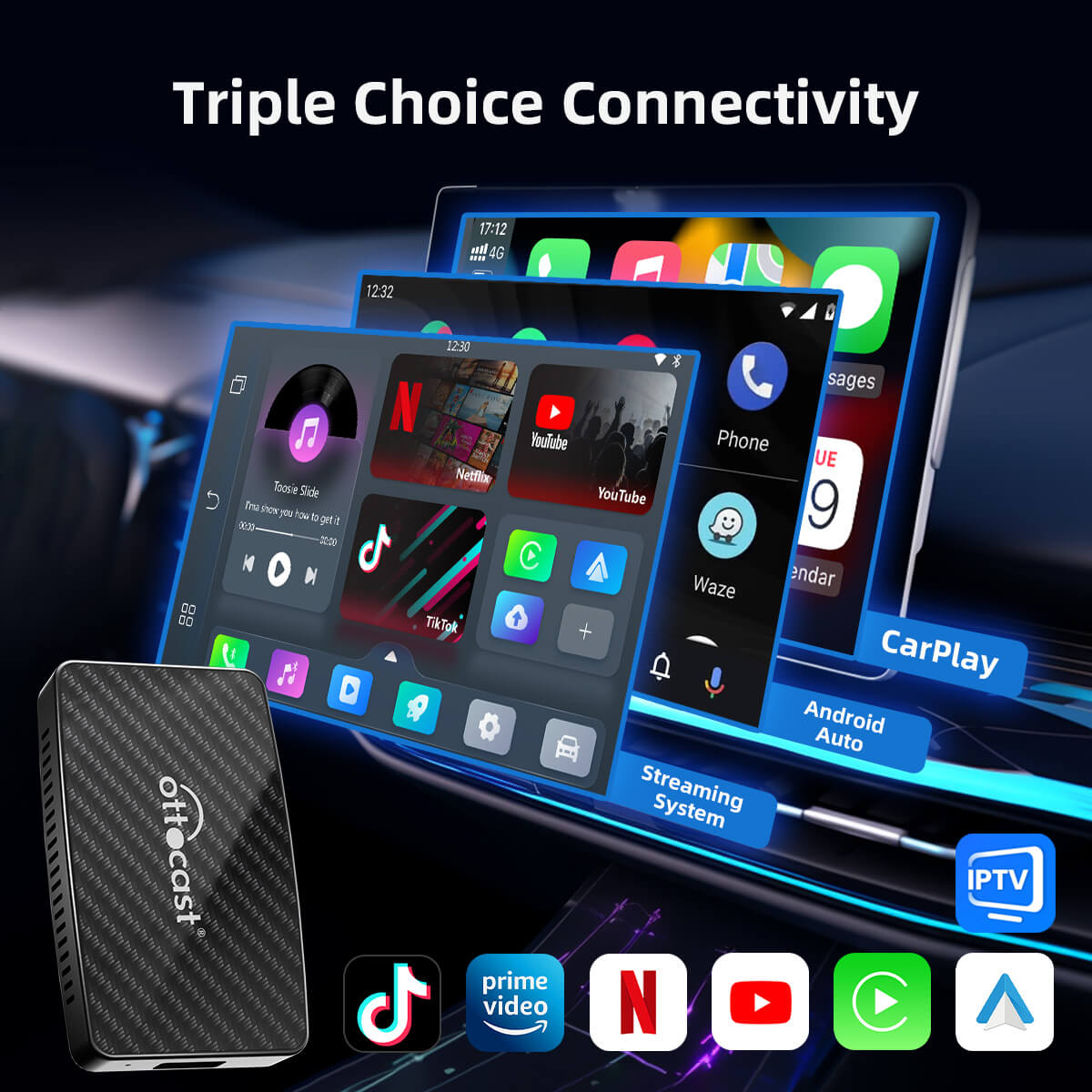 ⏳ 6-Hour Flash Deal! Don’t Miss Out! 💥 Play2Video Pro Wireless CarPlay/ Android Auto All-in-one Adapter