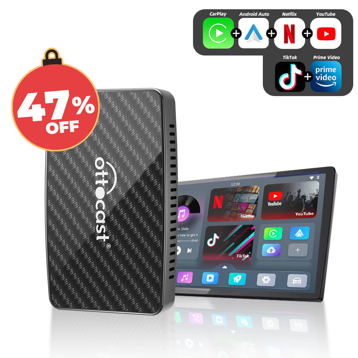 ⏳ 6-Hour Flash Deal! Don’t Miss Out! 💥 Play2Video Pro Wireless CarPlay/ Android Auto All-in-one Adapter